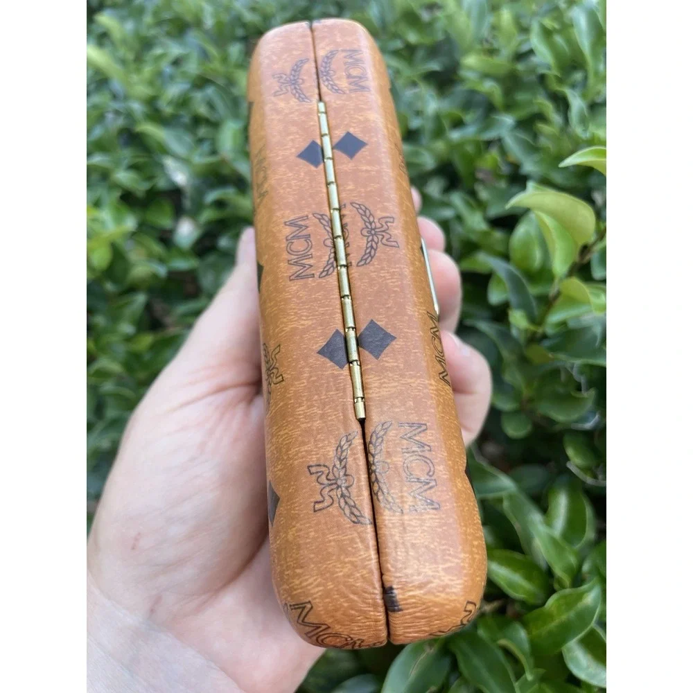 MCM Cognac Eyeglass Luxury Hard Case NEW - Picture 3 of 4